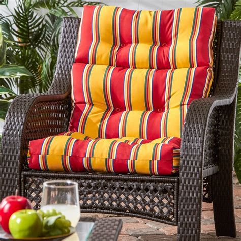 44x22 Inch 3 Section Outdoor Carnival High Back Chair Cushion Free