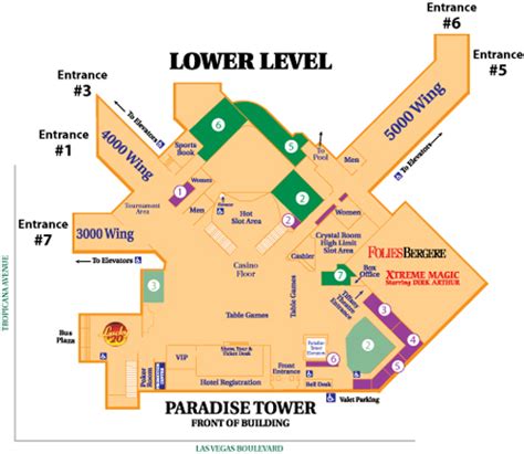 Tropicana Las Vegas Map Strip United States Map