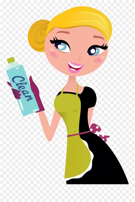 Maid Clipart Cleaning Lady Cartoon Cleaning Lady Png Download