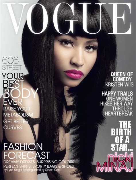 Nicki Minaj Vogue Vogue Covers Magazine Cover Design Vogue Magazine Covers