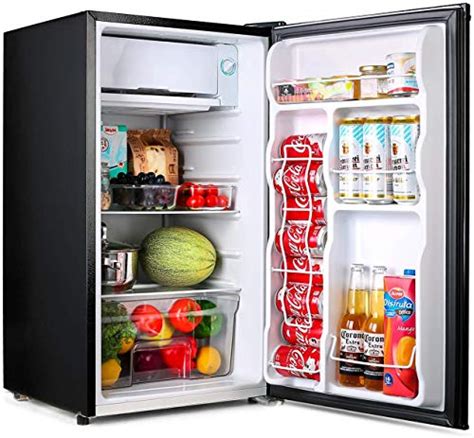 tacklife compact refrigerator 3 2 cu ft mini fridge with freezer energy star rating low noise