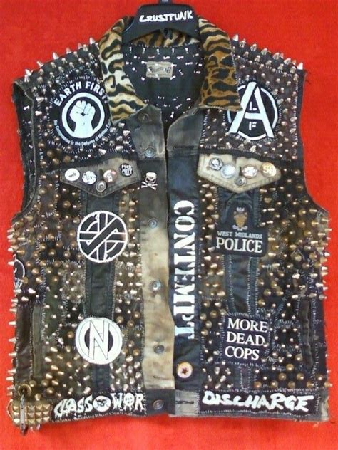 punk vest punk leather jacket biker leather rock outfits emo outfits punk gear anarcho punk