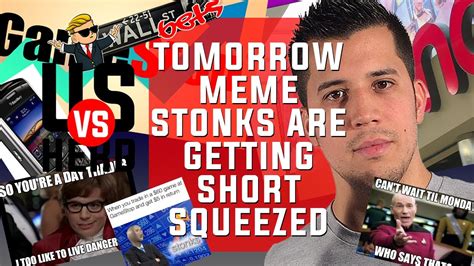 Tomorrow Meme Stonks Get Short Squeezed Gme Bb Amc Options Trading