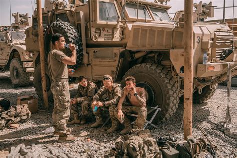 Us Army Soldiers At A Forward Operating Base Near Ghazni Afghanistan