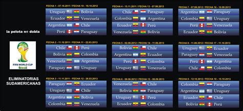 Últimas noticias, fotos, videos e información sobre eliminatorias sudamericanas. LA PELOTA NO DOBLA: Fixture eliminatorias sudamericanas Brasil 2014.