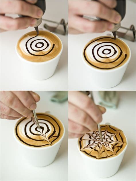 Latte Art Tutorial Videos Tips Lineartdrawingsbrowncolor