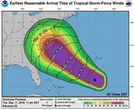 These Maps Show What To Expect From Hurricane Florence The Boston Globe
