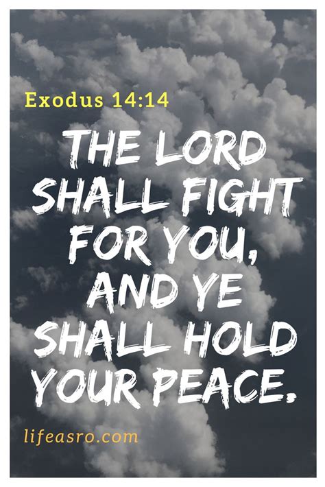 Exodus 1414 The Lord Shall Fight For You And Ye Shall Hold Your Peace