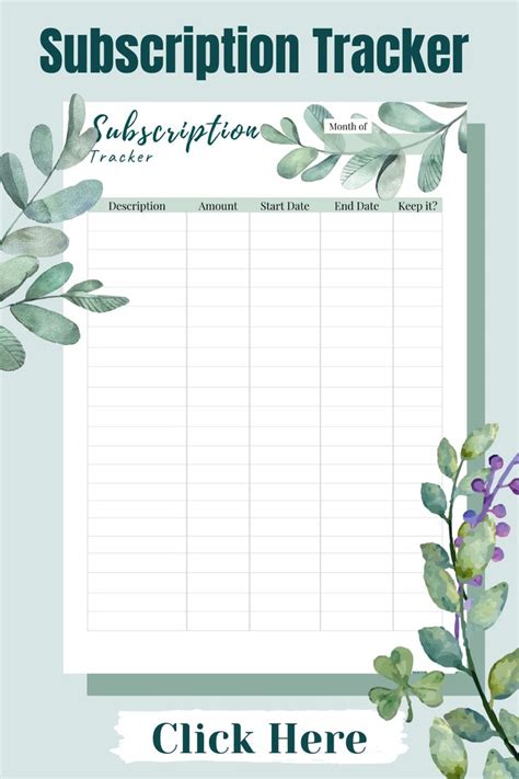 Subscription Tracker Template Free Download This Subscription Tracker