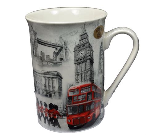 2 X Coffee Tea Mug Cup Old London Scene Uk Souvenir T Mugs