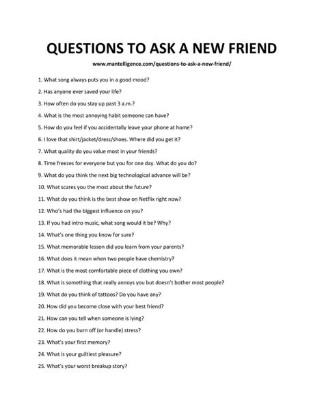 121 Best Questions To Ask A New Friend Build New Connections