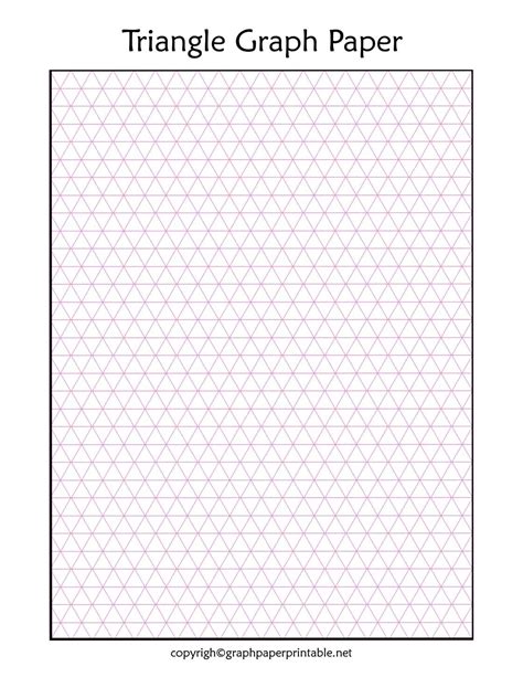 Triangle Graph Paper Or Triangle Grid Paper Printable Pdf