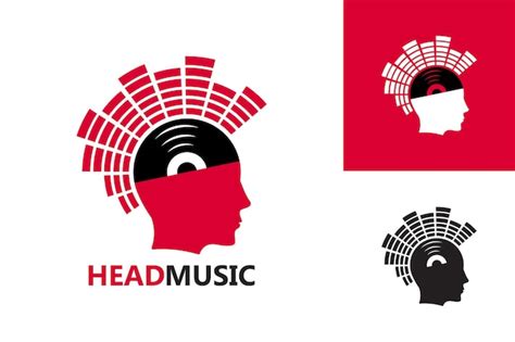 Premium Vector Mind Music Logo Template Design Vector Emblem Design