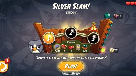 Angry Birds Daily Challenge Today Silver Slam Friday Challenge Today Jv Youtube