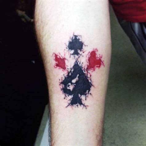This means there is one king of spades in a deck of cards. 70 Spade Tattoo Designs For Men - One Of The Suits