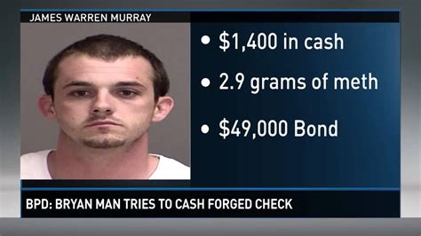 Bryan Man Attempts To Cash Forged Checks Youtube