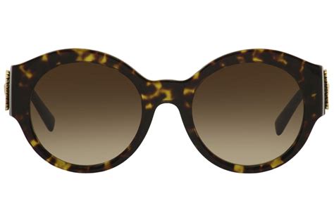 Versace Womens Ve4380b Ve4380b 10813 Havana Fashion Oval Sunglasses 54mm