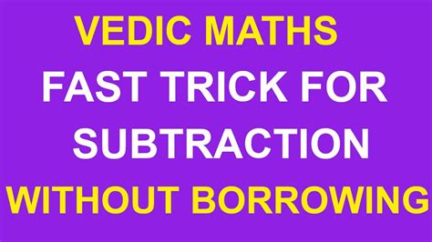 Index by activity subtraction worksheets available on this site. Vedic Maths Trick | Subtraction without Borrowing - in ...