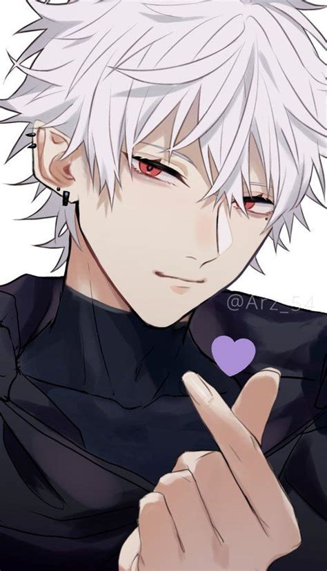 アラズ（低浮上） Arz54 Twitter Anime White Hair Boy Boy With White Hair