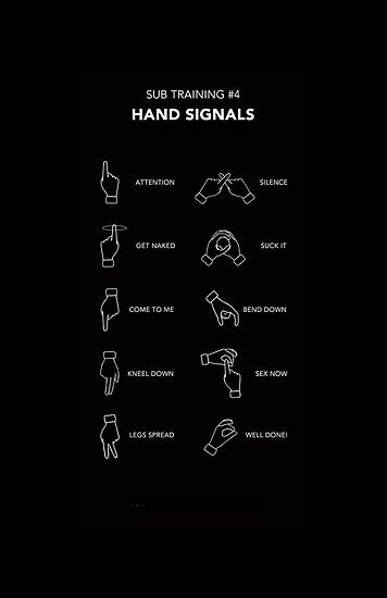 Sub Training Hand Signals Posters By Slinky Reebs