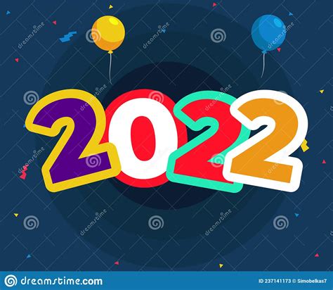 Happy New Year 2022 Vector Abstract Design Illustration Holiday