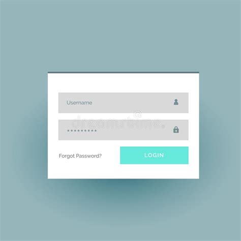 Login Template Design In Glass Style And Dark Theme Stock Vector