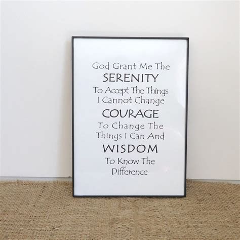 Serenity Prayer 8x10 Serenity Prayer Print Aa Quote Etsy 6 Best