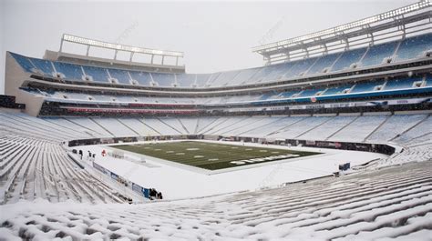Football Field Surrounded By Snow Background Nfl Snow Picture