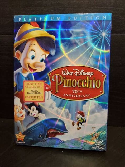 Pinocchio Dvd 2009 2 Disc Set 70th Anniversary Platinum Edition