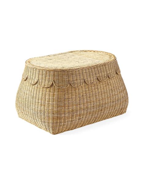 Scallop Rattan Basket Serena And Lily