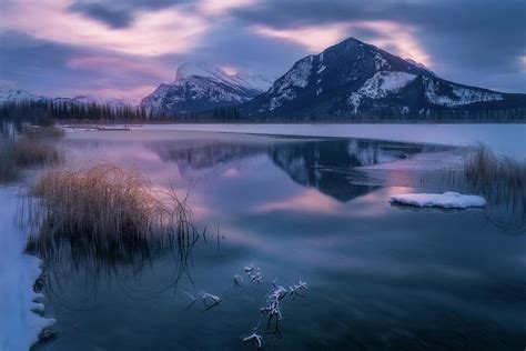 Winter At Vermillion Lake2 Photograph By Celia Wei Zhen Fine Art America