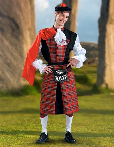 Traditional And Cultural Wear European Fun World Mens Scottish Kilt