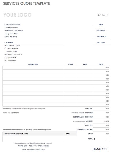 Electrical Quote Template Excel