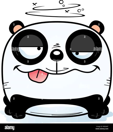 A Cartoon Illustration Of A Panda Cub With A Goofy Expression Stock Vector Image And Art Alamy