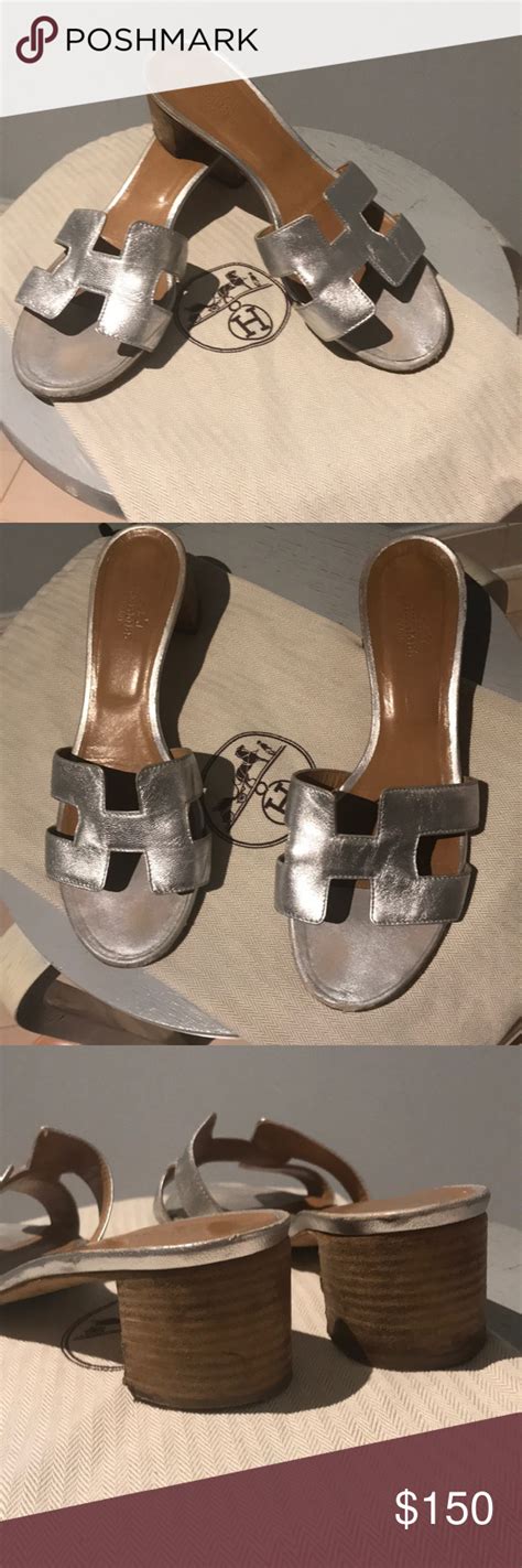 Free shipping for many products! sold Hermes Oasis Sandal | Sandals, Hermes shoes, Silver sandals