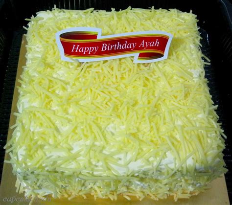 Snow Cheese Cake Happy Birthday Ayah Cupcake Huda