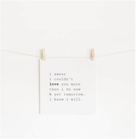 I Swear I Couldn T Love You More Digital Poster Print Etsy