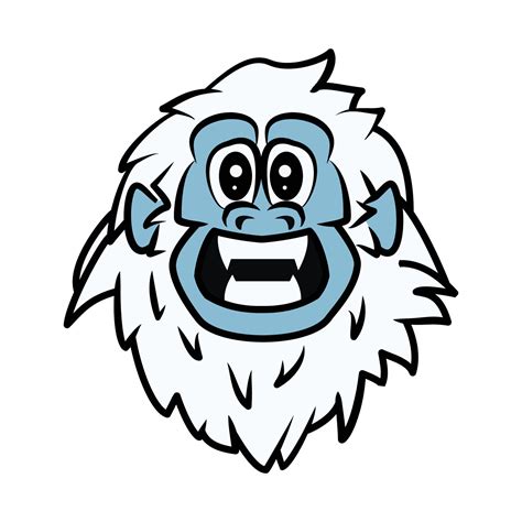 Cartoon Yeti Head Mascot Logo Art Vector Art At Vecteezy