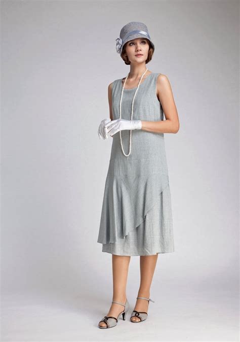 S Dress In Grey Linen With A Ruffled Skirt Detail Linen Etsy
