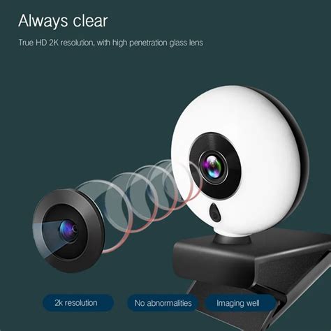 1080p 2k Hd Webcam With Ring Light Autofocus 499 Egp
