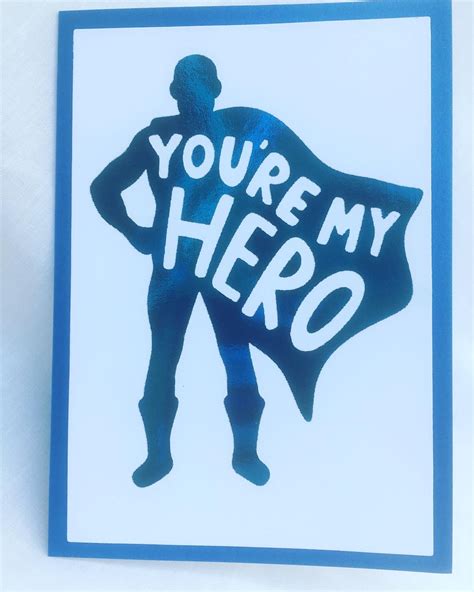 Youre My Hero Card Etsy Uk