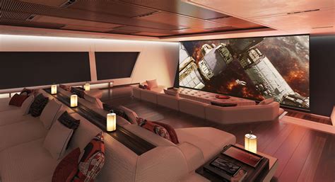 Stern Lounge Cinema Setting Photo Sinot Yacht Architecture And Design