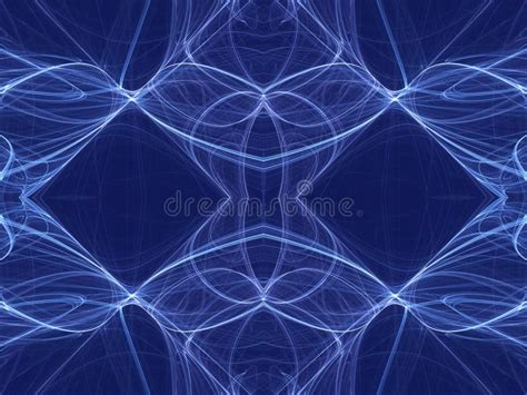 Bright Abstract Blue Plasma High Frequency Field In Space Cosmic