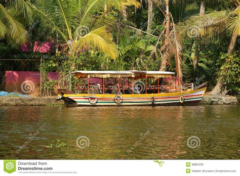 House Boat In The Kerala India Backwaters Stock Image Image Of