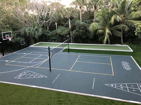 Versacourt Indoor Outdoor And Backyard Basketball Courts Volleyball