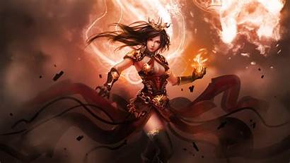 Fantasy 4k Warrior Female Wallpapers Artist Sorceress