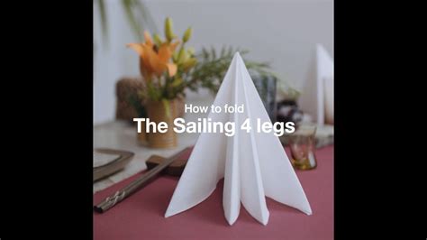 Napkin Folding Tutorial How To Fold A Sail Youtube