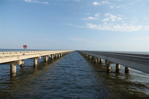 Lake Pontchartrain Causeway Usa Najdłuższy Wodny Most świata