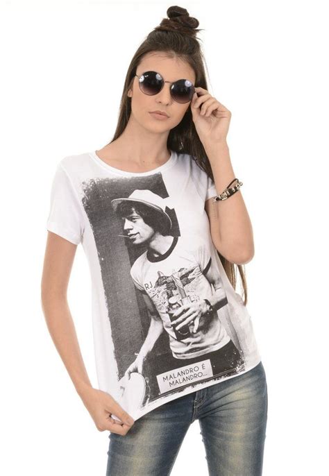 Camiseta Feminina Malandro é Malandro Womens Top T Shirts For Women