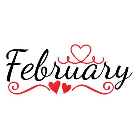 February Month Clipart Transparent Png Hd February Month Text